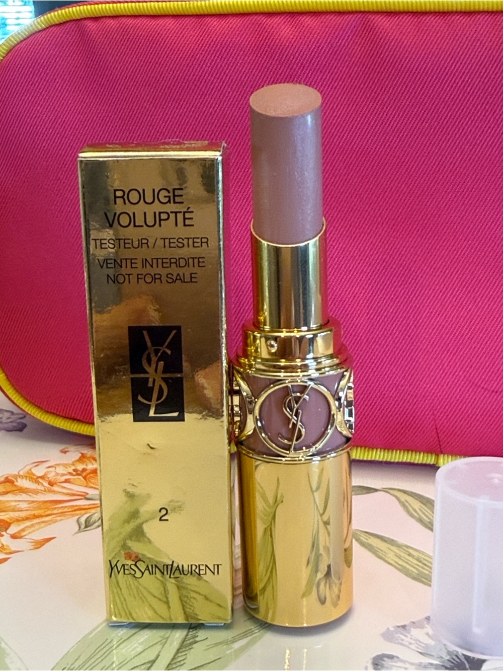 Yves Saint Laurent Rouge Volupté Tester Lipstick - Nude Beige Pink